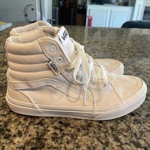 White Hightop Vans Youth 3